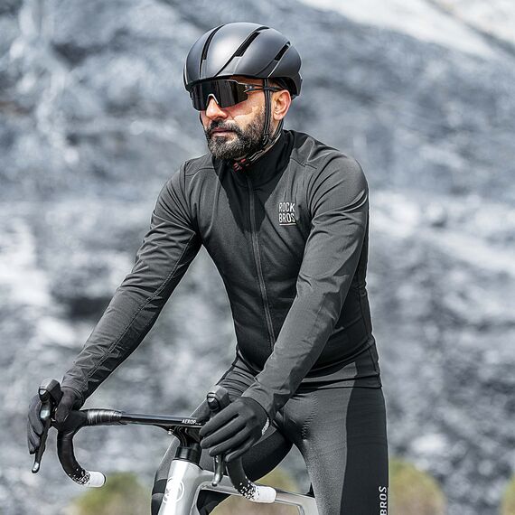 Rockbros TLWT001 ROAD TO SKY windproof insulated cycling jersey M - black