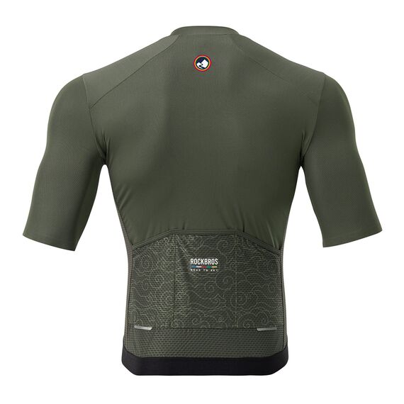 Rockbros 15220004004 ROAD TO SKY men's cycling jersey short sleeve L - green