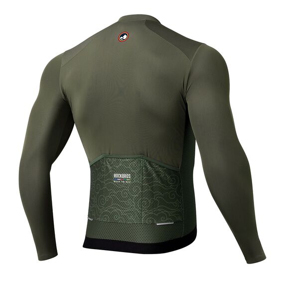 Rockbros 15220003003 ROAD TO SKY men's cycling jersey long sleeve M - green