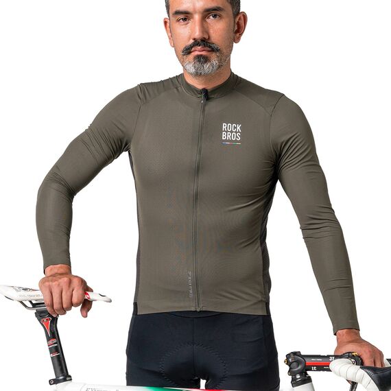 Rockbros 15220003004 ROAD TO SKY men's cycling jersey long sleeve L - green