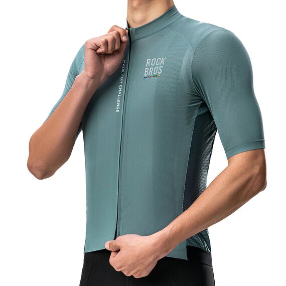 Rockbros 15120014016 ROAD TO SKY men's cycling jersey short sleeve S - gray-blue