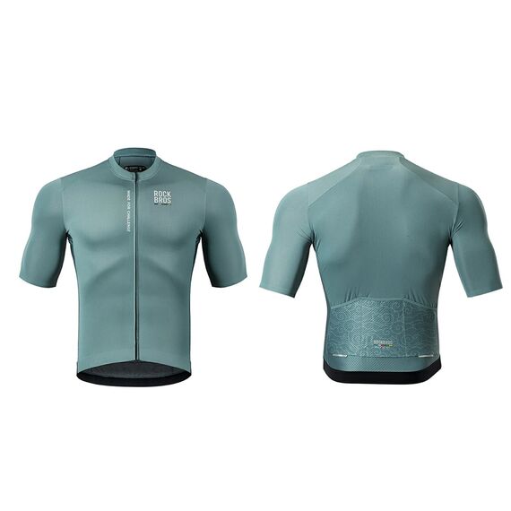 Rockbros 15120014018 ROAD TO SKY men's cycling jersey, short sleeve, L - gray-blue