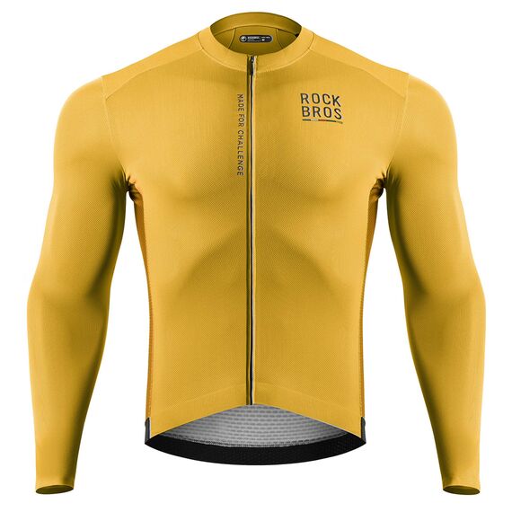 Rockbros 15120015024 ROAD TO SKY men's cycling jersey long sleeve M - yellow