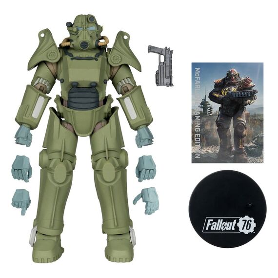 Fallout 76 Gaming Edition Action Figure T-45 Military Armor (Red Platinum Edition) 20 cm