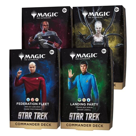 Magic the Gathering Star Trek Commander Decks Case (4) english