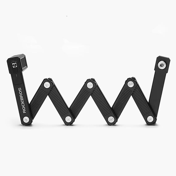 Rockbros LKXR2010 Folding Bike Lock with Key - Black