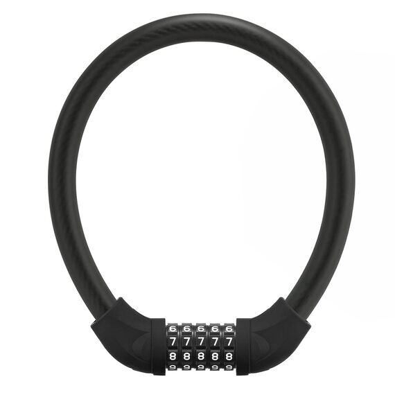 Rockbros RKS870-BK bicycle lock with code, steel cable, 85 cm - black