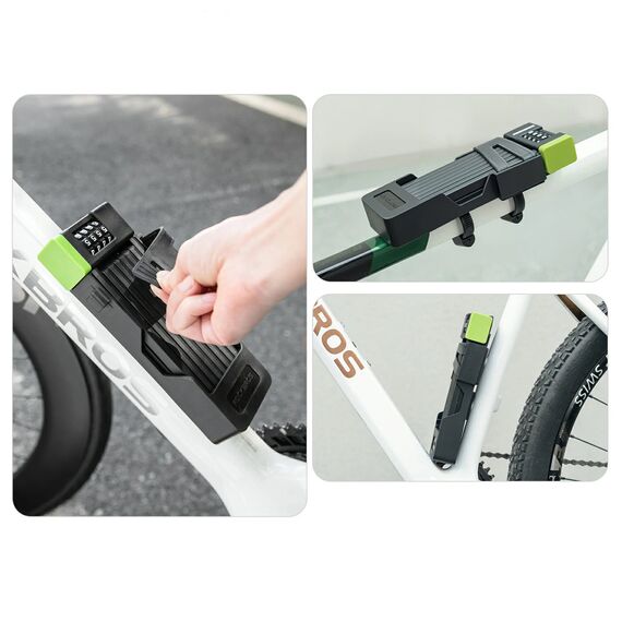 Rockbros 829 Folding Code Bike Lock - Black
