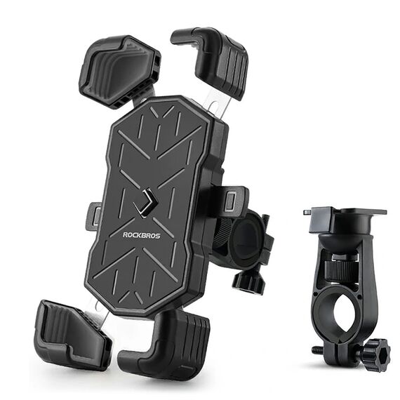 Rockbros HW-117 Handlebar Clamp Phone Holder - Black and Gray