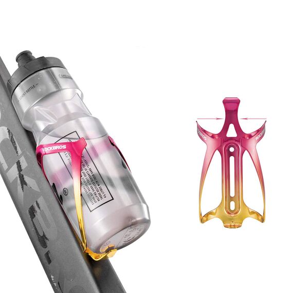 Rockbros RKL02 Aluminum Bottle Cage - Red and Gold