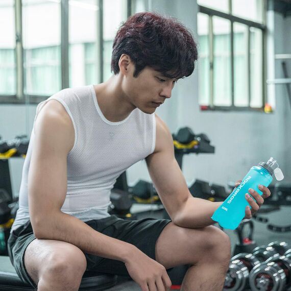 Rockbros 35210027001 soft flask running water bottle 500 ml - light blue