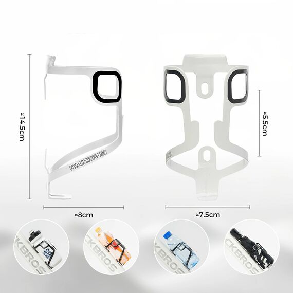 Rockbros BBC2504 Ultralight Aluminum Bottle Cage - White