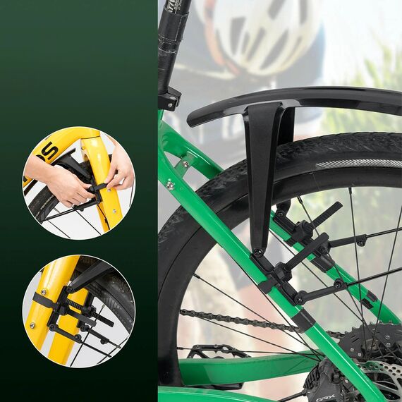 Rockbros FK-892 Off-Road Adjustable Bicycle Fenders - Black