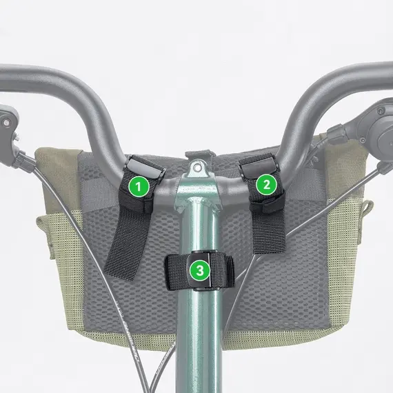 Rockbros W020-1 Foldable Handlebar Bicycle Bag - Green