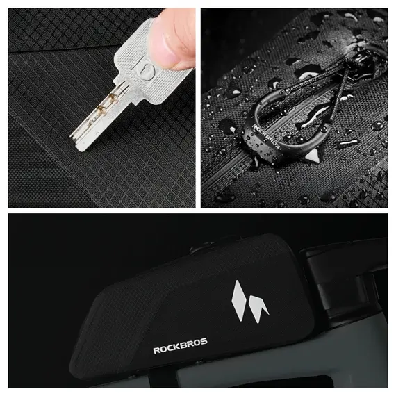 Rockbros AS-151 RideMate Waterproof Top Tube Bag - Black