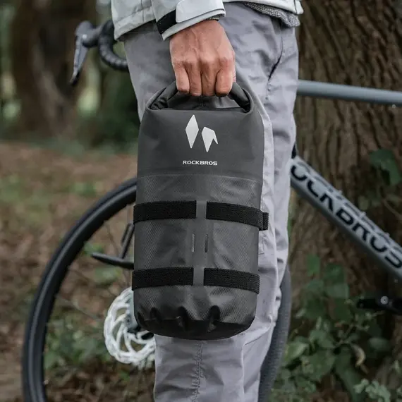 Rockbros AS-156 7l Fork Bag Waterproof Pannier - Black