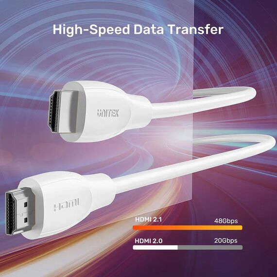 UNITEK HDMI 2.1 8K HDR Cable White 3M