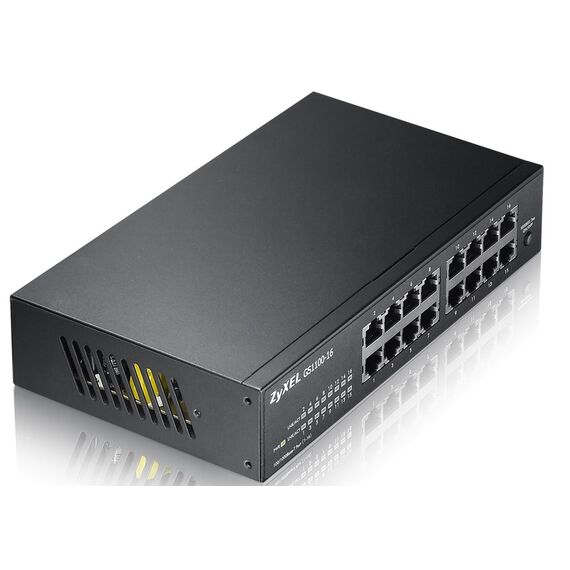 Zyxel GS1100-16 Unmanaged Gigabit Ethernet (10/100/1000) Black