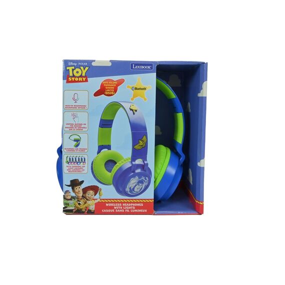 Lexibook - 3D DISNEY Toy Story design Bluetooth® and Wired foldable Headphones with safe volume limitation (HPBT015TS) / Toys