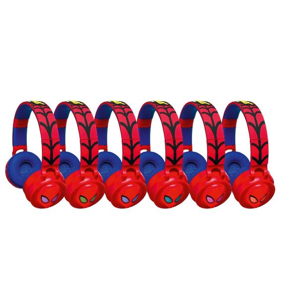 Lexibook - 3D Spider-Man On-Ear Bluetooth® and Wired foldable Headphones (HPBT015SP) / Toys