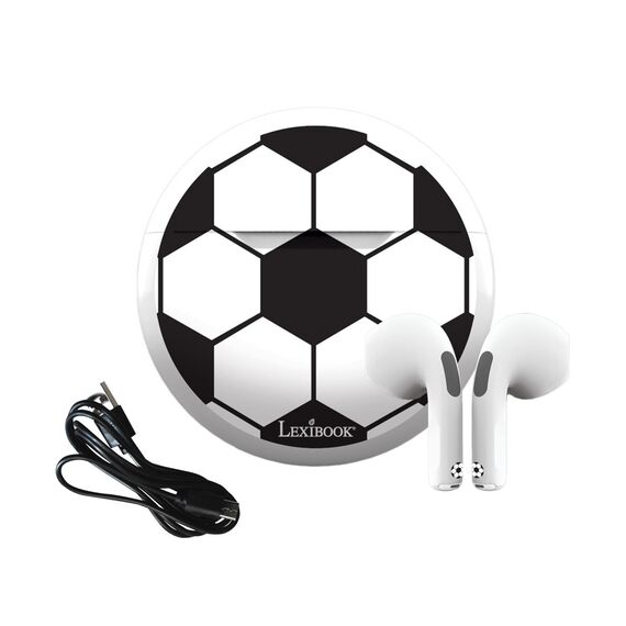 Lexibook - Football In-Ear Bluetooth® earbuds with charging storage case (HPBT05FO) / Toys