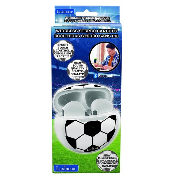 Lexibook - Football In-Ear Bluetooth® earbuds with charging storage case (HPBT05FO) / Toys