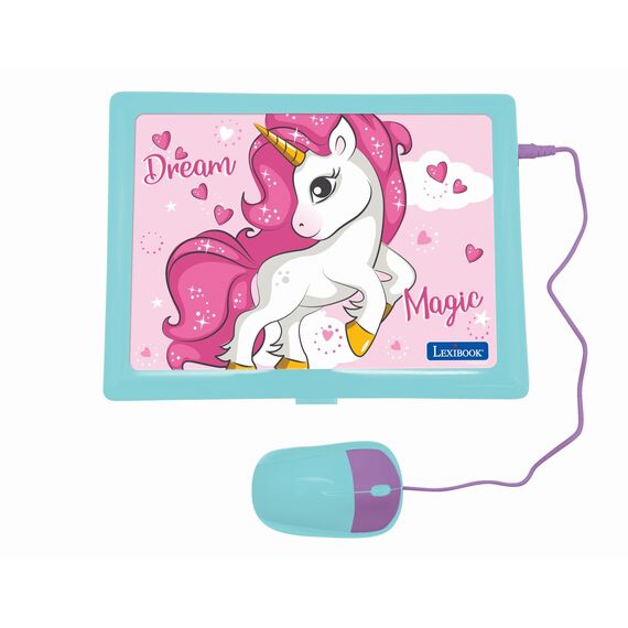 Lexibook - Unicorn Bilingual Educational Laptop with 164 activities (EN/FR) (JC601UNIi1) / Toys