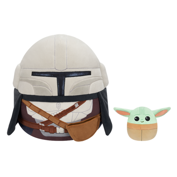 Squishmallows - 30 cm Mandalorian and 9 cm Grogu (270560) / Toys