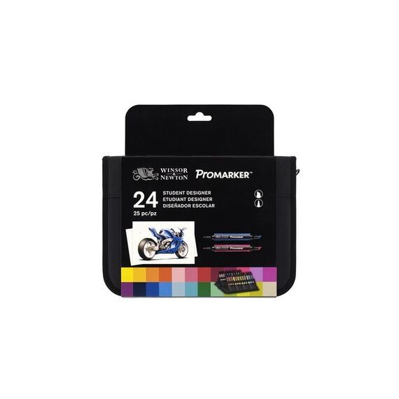 Winsor & Newton - Promarker Set - Student 24pcs + Wallet / Toys
