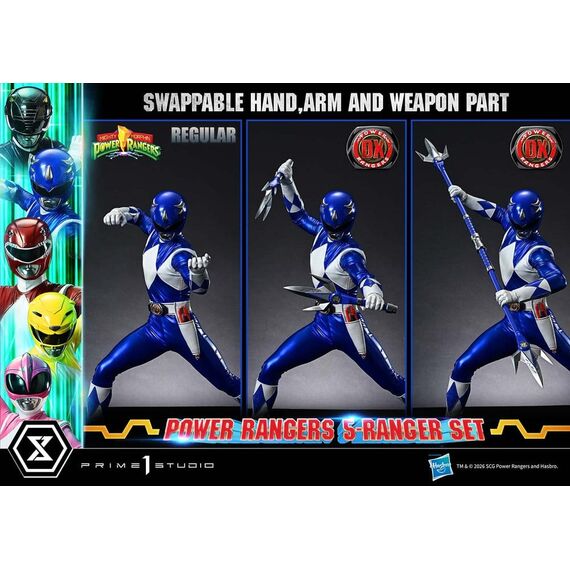 Mighty Morphin Power Rangers Premium Masterline Set of 5 Statues 1/4 Deluxe Bonus Version 62 cm