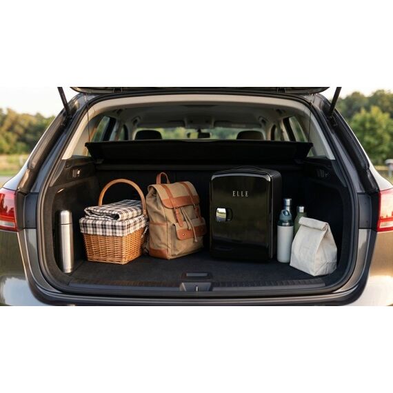 ELLE Home ESDAF101BKEU 4L Mini Fridge, Black