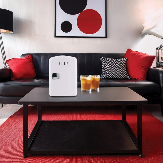 ELLE Home Mini Fridge ESDAF101WHEU 4L White