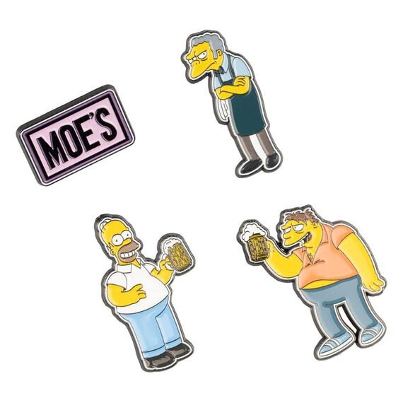 The Simpsons Pin Badges Set of 4 Moe's Tavern