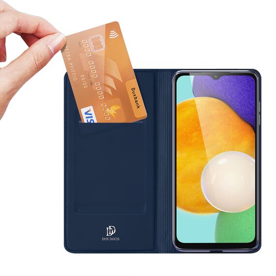 [RETURNED ITEM] Dux Ducis Skin Pro Case for Samsung Galaxy A14 4G / 5G Cover with Flip Card Wallet Stand Blue