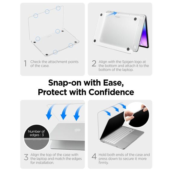 Etui Spigen AirSkin na MacBook Neo 13" 2026 - przezroczyste matowe