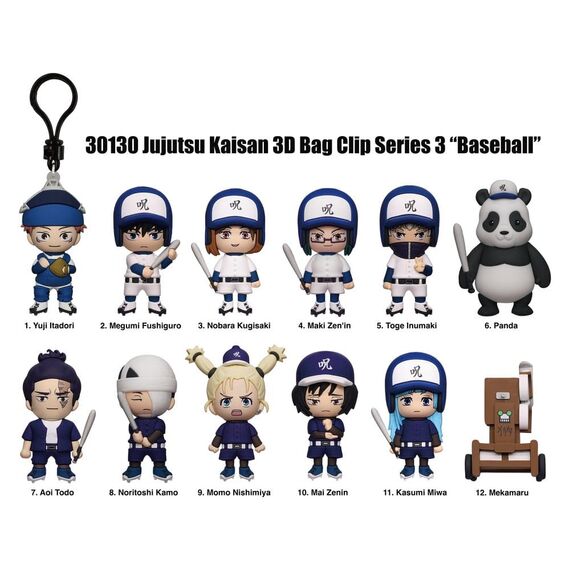 Jujutsu Kaisen 3D PVC Bag Clips Series 3 Blind Bag Display (24)