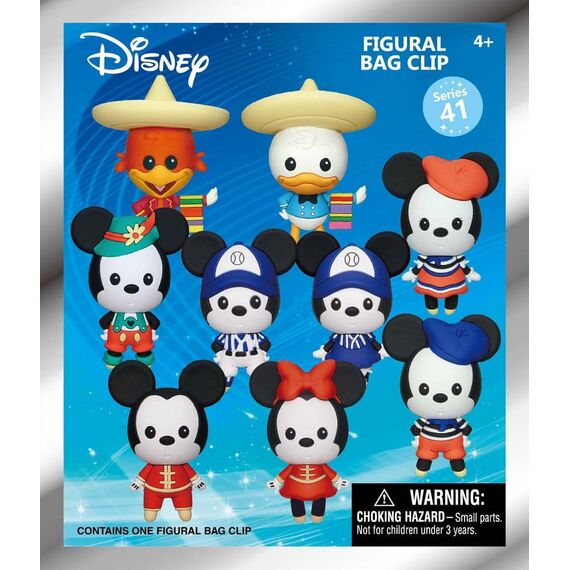 Mickey & Minnie Around the World 3D PVC Bag Clips Series 1 Blind Bag Display (24)