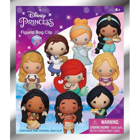 Disney 3D PVC Bag Clips Princess with Food Serie 44 Display (24)