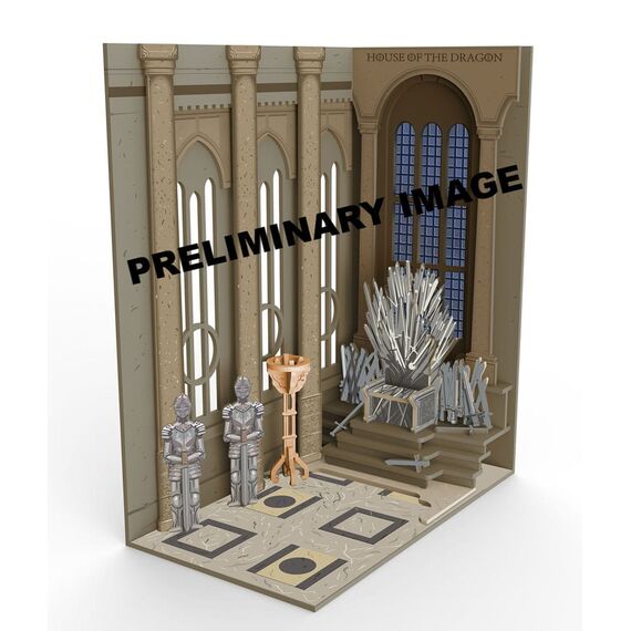 House of the Dragon Tiny Adventures Book Nook Mini Diorama Iron Throne 23 cm