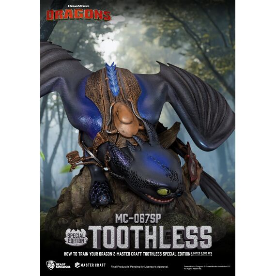 HOW TO TRAIN YOUR DRAGON 2 - Toothless - Statue Master Craft 38cm