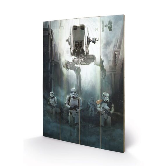 STAR WARS ROGUE ONE - Wood Print 40X59 - Stormtrooper Patrol