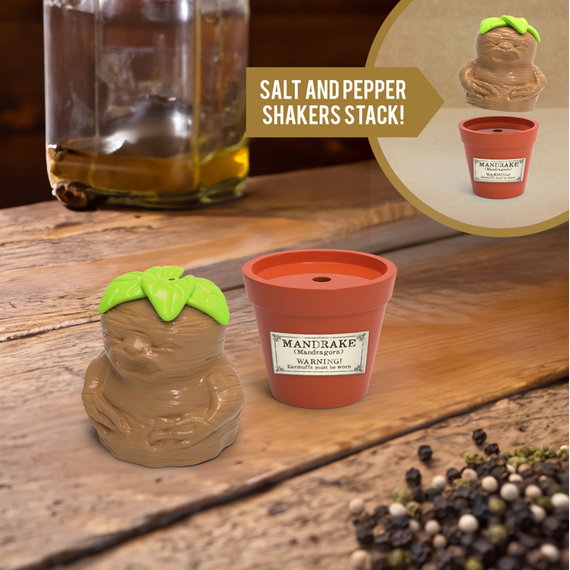 HARRY POTTER - Mandrake & Plant pot - Salt and Pepper Shakers Set