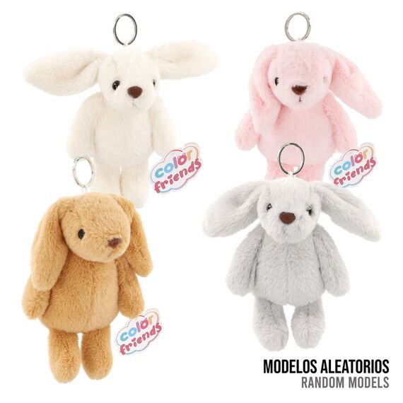 Rabbit assorted plush keychain 12cm