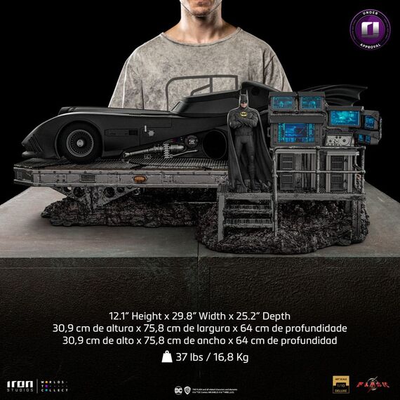 DC Comics Art Scale Deluxe Statue 1/10 The Flash Movie Batmobile 31 cm