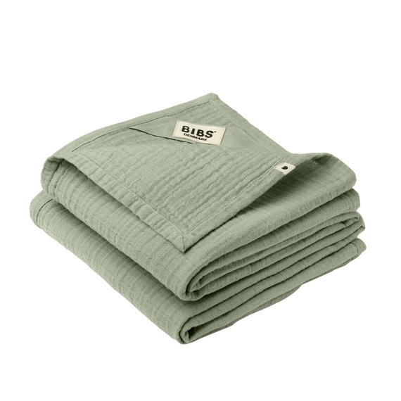 BIBS - Muslin Cloth 2-pack - Sage - 70x70 cm / Baby and Children