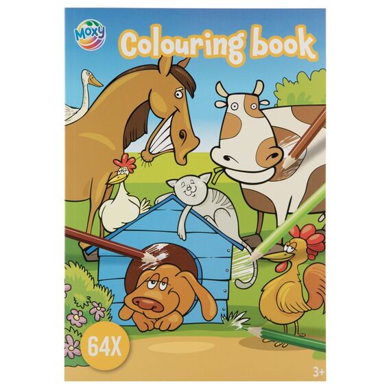 Moxy - Coloring Book A4 64 Pages - Animals (150129) / Toys