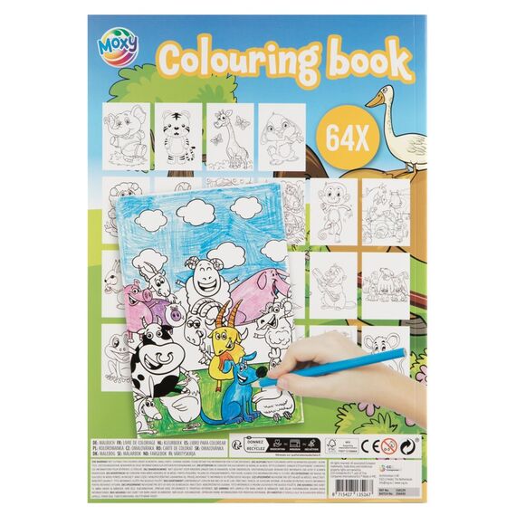 Moxy - Coloring Book A4 64 Pages - Animals (150129) / Toys