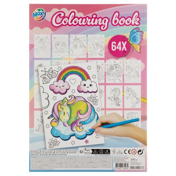 Moxy - Coloring Book A4 64 Pages - Unicorn (150129) / Toys