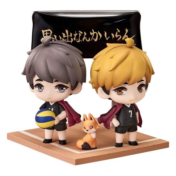 Haikyu!! Qset+ Mini Figures 2-Pack Atsumu Miya & Osamu Miya 8 cm