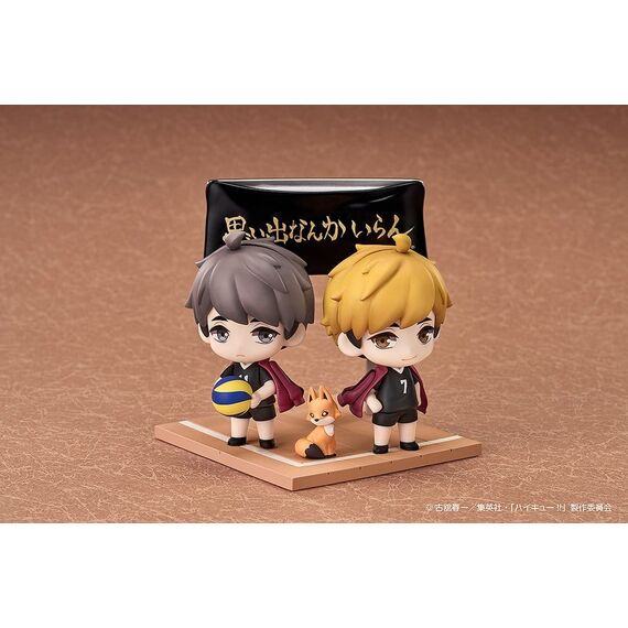 Haikyu!! Qset+ Mini Figures 2-Pack Atsumu Miya & Osamu Miya 8 cm